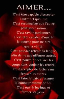 pour moi aim� une personne c'est vouloir passer tous la vie avec si nn alors a penser a lui